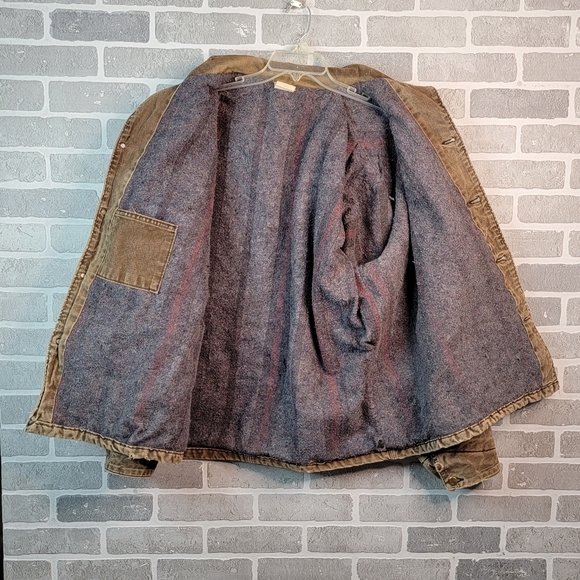 Carhartt Blanket Lined Vintage Made in USA Job Chor Heavy Canvas Coat Me… - Picture 12 of 16